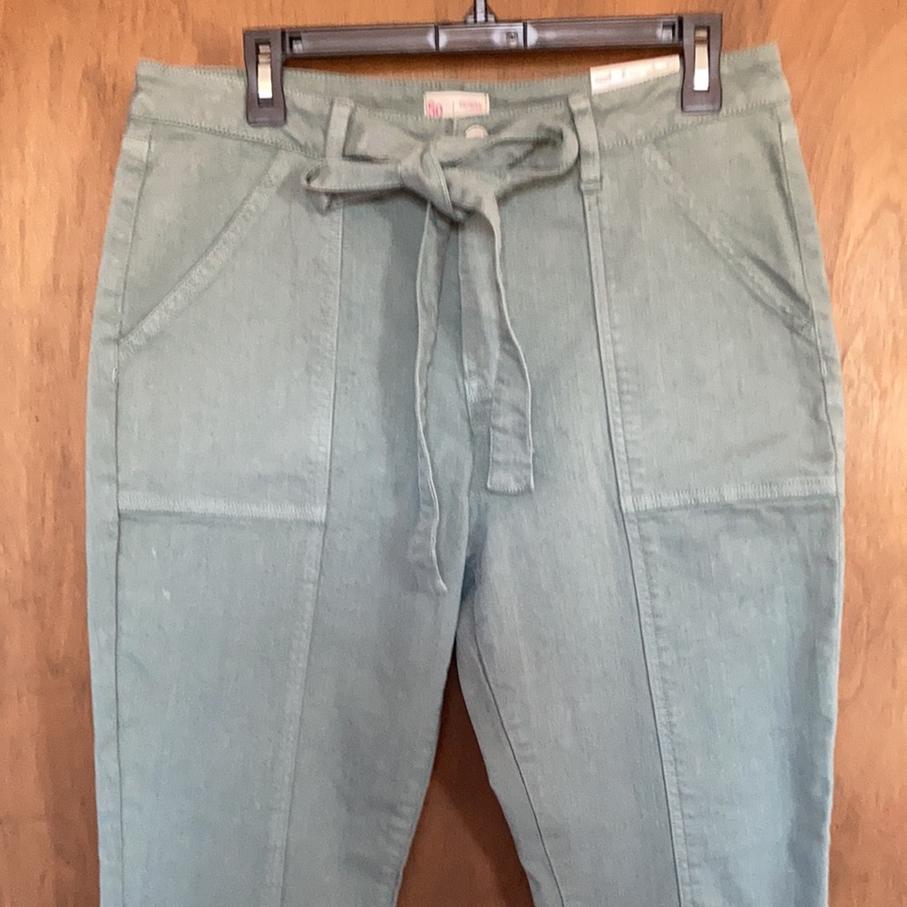 So high rise belted jegging green size 15 / 32 juniors - Picture 10 of 17